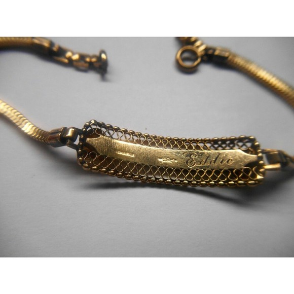 CA Arrow Makers' Mark, Carl Art Gold Filled 40s Sweetheart Chain Link Bracelet - Picture 2 of 2